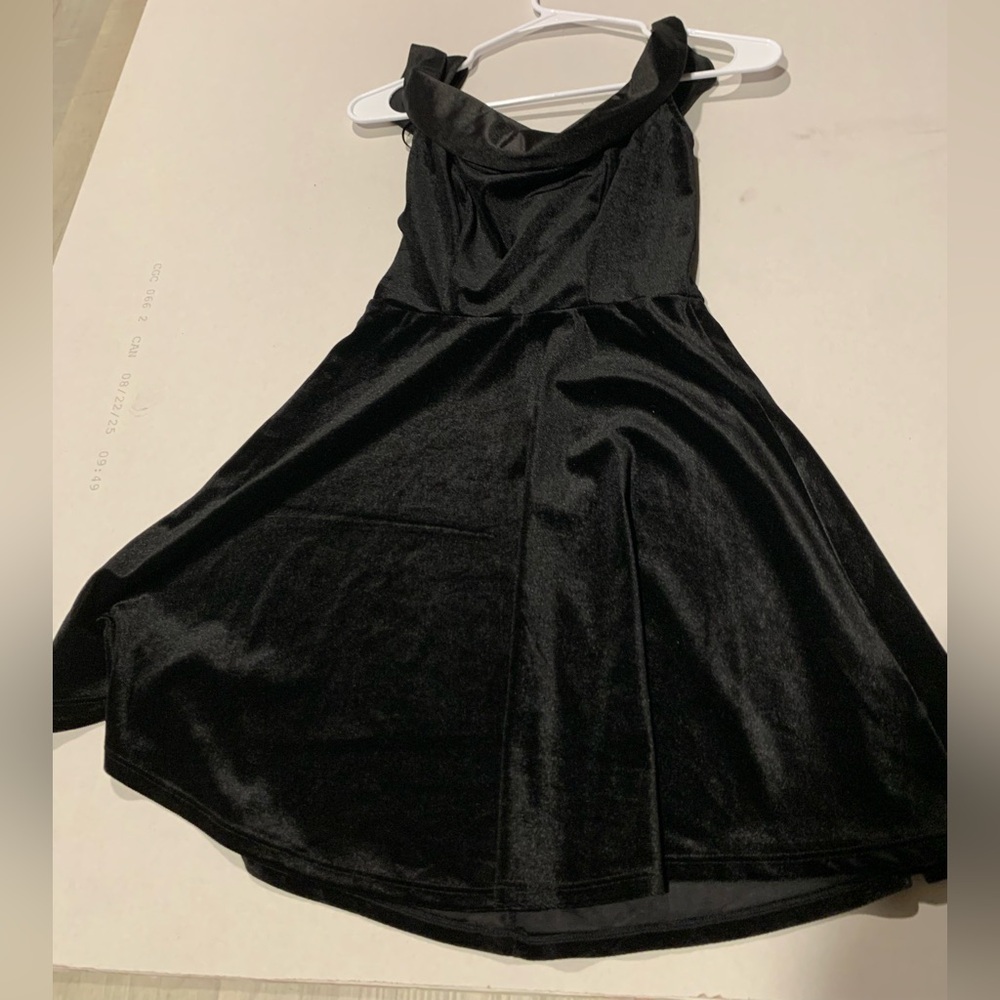 Trixxi Black Velvet Mini Dress
